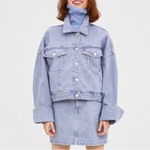 Zara Denim Jacket Mauve